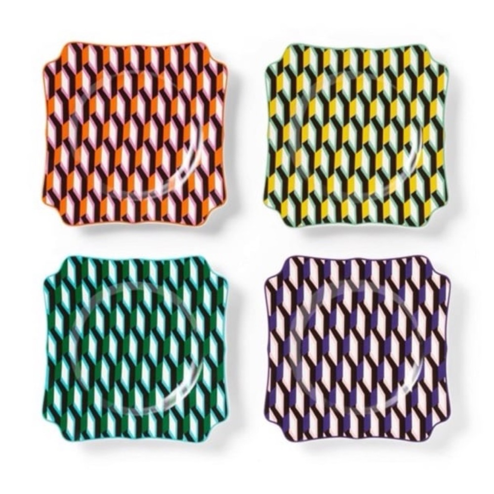 NWT Arrow Geo 4pc Dessert Plate Set - DVF for Target